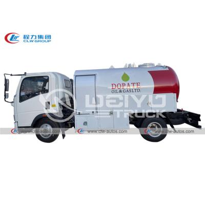 Cina 2MT 5000 litri del cilindro mobile di GPL di camion di riempimento del bobtail in vendita