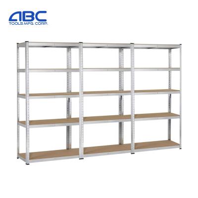 China Corrosion Protection Slotted Corner Boltless Rivet Metal Shelf Rack Holder For Home Storage for sale