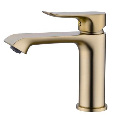 China Hot Selling Bathroom Brass Faucet Faucets Single Handle Basin Faucet Metered Mixer Tap for sale