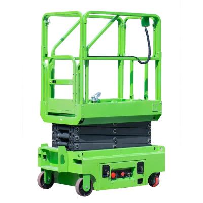 China Mini manual que empurra 3,9 medidores de plataforma de trabalho aéreo com a placa quadriculado antiderrapagem à venda