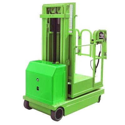 China Electric Aerial Order Picker 300kg 3300mm Self - Propelled Powered In Orange for sale