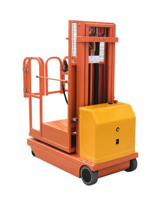 China Electric Aerial Order Picker 300kg 3300mm Self - Propelled Powered In Orange for sale