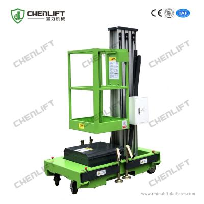 China plataforma de trabalho aéreo de alumínio da carga 130kg, elevador vertical do mastro com longa vida à venda