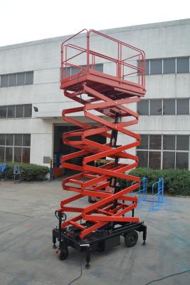 China Durable Mobile Scissor Lift 14 Meters Hydraulic X-Lift Platform 500kg Loading Capacity for sale