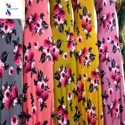 China Wholesale Metallic Good Prices Comfortable Simple Rayon Print Fabric Stocklot for sale
