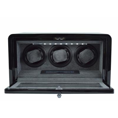 China Eduin Touch Control Black Glossy Watch Winder Wooden Watch Winder Box For Automatic Watch for sale