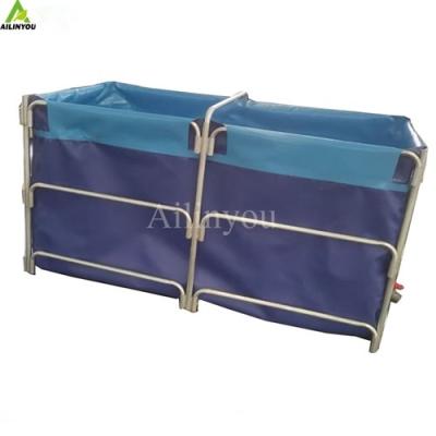 China China Ailinyou Hot Sale 2000L Tanque de acuicultura 2x1x1m Tanque de piscicultura con tubo de acero galvanizado en venta
