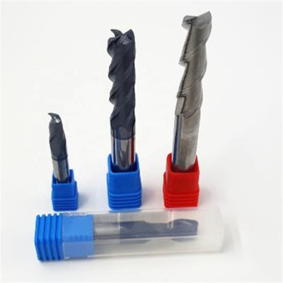 China Discount Price 45HRC 55HRC Aluminum End Mill Polished Solid Carbide 3Flute Aluminum End Mill for sale