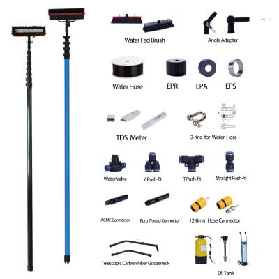China 50ft Carbon Fiber Telescopic Window Cleaning Pole voor venster en zonne schoonmaak OEM beschikbaar Te koop
