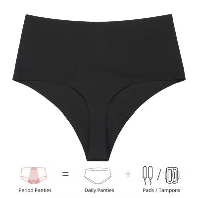 China Menstrual Panty Leak Proof Menstrual Panties Period Thong Antibacterial High Regular Flow Seamless Menstrual Period Panties For Women for sale