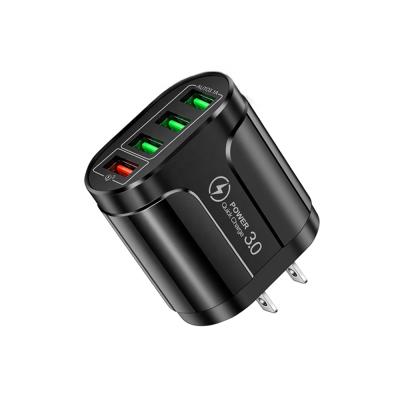 Cina Universal Wholesale Quick Charger 4 Port Wall QC3.0 USB Charging Adapter For Samsung Galaxy S9 S8/Note 8 Wireless Charger 9 Compatible in vendita