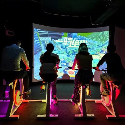 Cina Gioco di biciclette interattive all'aperto Bicicletta dinamica con giochi interattivi in vendita