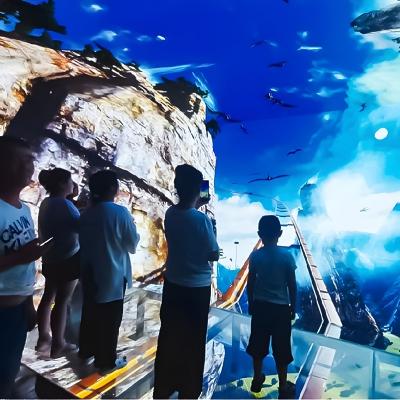 China Customization Multimedia 5 Fold Large Screen Holographic Hanging Glass Cinema for sale