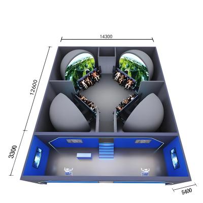 Κίνα 5D VR κινηματογραφικός προσομοιωτής 180 Super Strong Ball Screen Οπτικοακουστική επίδραση προς πώληση