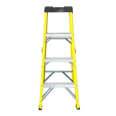China Folding Ladders 2 3 4 5 6 7 Steps En131 Frp Aluminum Folding Ladder And Step Ladder Rubber Feet for sale
