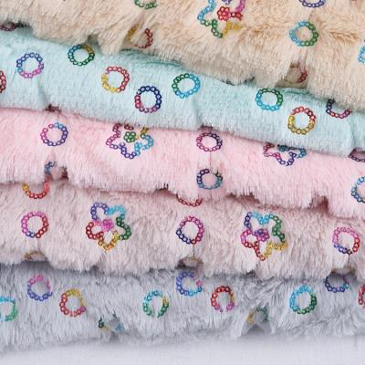 China Super Soft Tie Dye Shrink-Resistant Velvet Upholstery Fabric Wonder Velvet Hot Stamping Process Fabric for sale