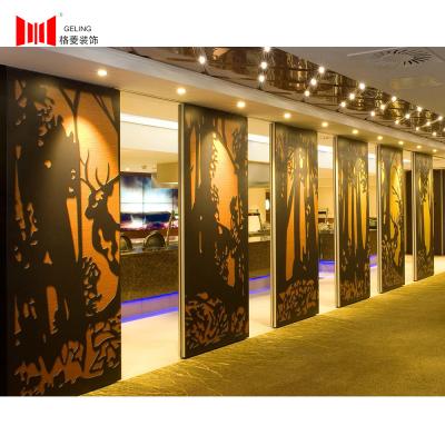 China Luxemdf Raad 65mm de Glijdende Geluiddichte Comités van de Muurverdeler voor Hotel Te koop