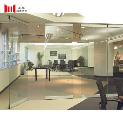 China Beweegbare de Muur Buitenverdeling 36mm van het Frameless Duidelijke Aangemaakte Glas Dikte Te koop