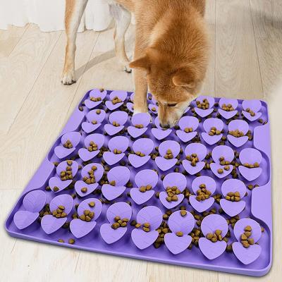 Chine Matte à alimentation lente en silicone de qualité alimentaire modèle solide pour chiens et chats à vendre