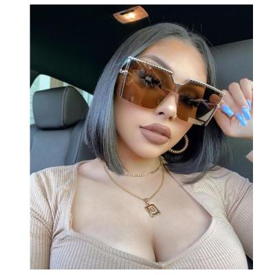 China Wholesale High Quality Square Oversized Sunglasses Fashion Sun Glasses 400 UV Protection Unisex Sunglasses 2021 for sale