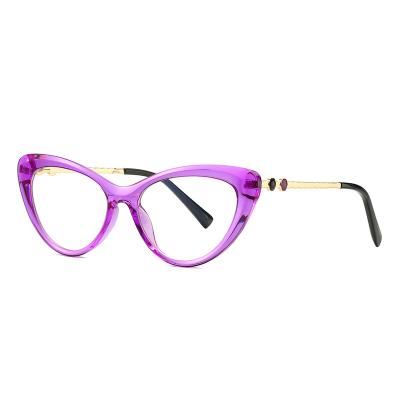 China Anti Ray Optical Glasses Hot sell luxury cateye frame anti blue light glasses overzized blue light blocking river optical glasses glass for sale