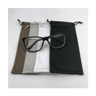 China Wholesale Eco-friendly Simple Black Soft Microfiber Sunglasses Packaging Bag Fashion Casual Glasses Bag for sale