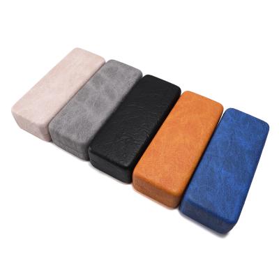 China 2021 new arrivals luxury sunglasses case retro leather glasses box spectacle packaging for sale