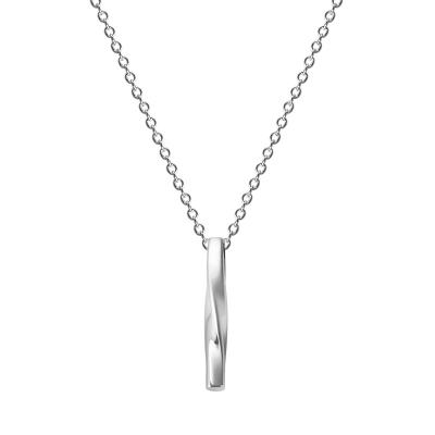 China Environmentally Friendly Wholesale Titanium Steel Style Ins Style Women's Spiral Pendant Necklace Fashion Personalized Men's Simple Casual Necklace for sale