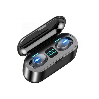 China Hot Offer 2021 TWS (True Wireless Stereo) LED Power Display Screen F9 Wireless Earbuds Shake Not Drop F9 Radio Earbuds With Power Bank for sale