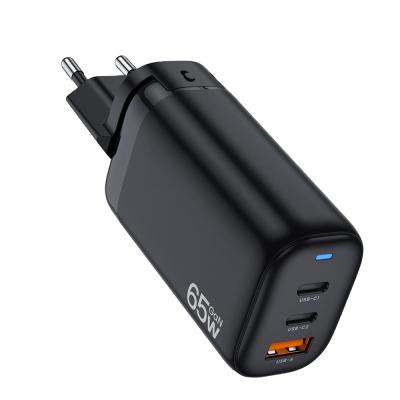 China Fast Cell Phone Palladium Phone Charger Charging Power Adapter 45W GaN 3Port Charger And Adapter for sale