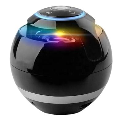 China New A18 Colorful 2021 LED Radio Ball Speaker Mini Super Bass Portable Wireless With Led Light Speaker for sale
