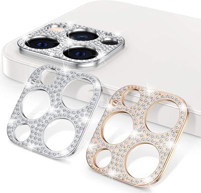 China 3D Diamond Glitter Bling Camera Mobile Phone Lens Protector for iPhone 13 12 11 pro Max Mini for sale