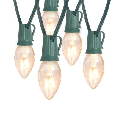 China Hanging/fixed sockets 2023 Christmas decorations lights smart pixel bulb outdoor waterproof led string lights c7 c9 lights luces de Navidad for sale