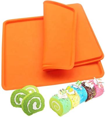 China Sustainable Log Cake Mat Pad Baking Mold Pastry Tools Silicone Non-Stick Baking Cover Mat Silicone Mold for sale