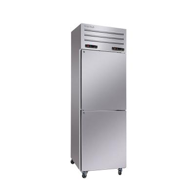China Single-temperature OEM air-cooling keep cool restaurant vertical kitchen refrigeration equipment commercial fridge refrigerator double door for sale