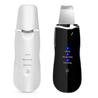 China Hot Selling Amazon USB Blackhead Handheld Facial Scrubber Remover 24000hz Ion Scrubber Ultrasonic Skin Korean Deep Cleansing Beauty Product for sale