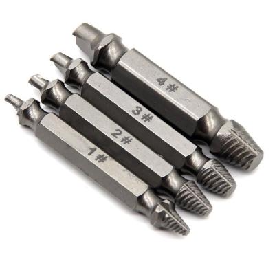 China 4pcs Screw Remover Quality Guarantee High Speed Steel Damaged Double Head Snap Remove Broken Bolt Tool Damaged Screw Extractor for sale