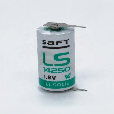 China Industrial control equipment SAFT LS14250-2PF Original and Genuine LI-SOCL2 battery LS14250 with plugs 3.6V suitable for industrial control PLC for sale