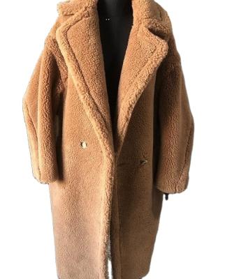China Wholesales High Quality Teddy Bomber Lamb Fur QUICK DRY Long Striping Coat Faux Fur Jacket Women's Coat for sale