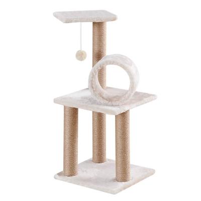 China Manufacturer's Direct Selling Pet Cat Tree Natural Safety Pet Cat Toys Climbing Cat House Stocked Tree for sale