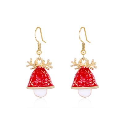 China 2021 CLASSIC Christmas Mouse Earrings With Enamel Cute Christmas Elk Earrings Different Lengths Stud Earrings For Woman for sale