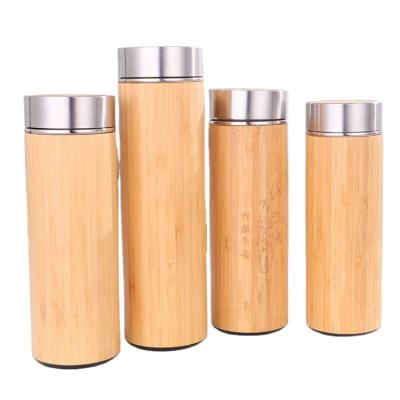 China 450ml Disposable Eco-friendly Bamboo Water Drinking Coffee Cup , Stainless Steel Vacuum Insulated Bamboo Bottles With Lid for sale