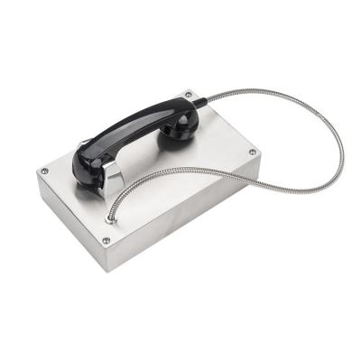China Auto Dial Analog Tethered Labor Camp Color Customized Stainless Steel Wall Mounted Prison Phone for sale