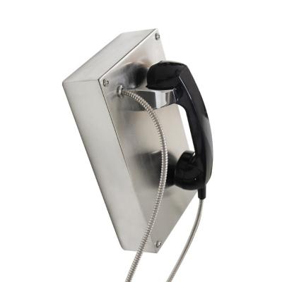 China Dial Automatic Stainless Steel Labor Camp Jail Anti-Violence Attached Analog Jail Telephone for sale