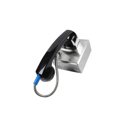 China Free use bank use public service us tethered custom wall mounted phone analog VOIP stainless steel prison phone JWAT123 for sale