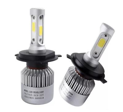 China LED Headlight Car LED Lights S2 Single Beam H4 9004 H1 H3 H7 H11 9005 9006 880 881 H8 H16 4000LM COB LED Headlight Lighting for sale