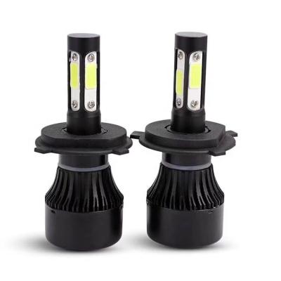 China LED Headlight S2 Four Sides H4 9004 H1 H3 H7 H11 9005 9006 880 881 H8 H16 4000LM COB LED Headlight Automotive Light for sale