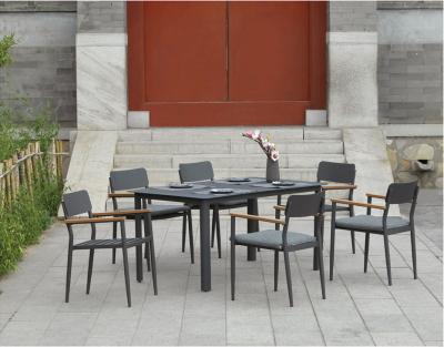 China Waterproof Luxury Durable Cast Aluminum Garden Furniture Dining Sets for sale