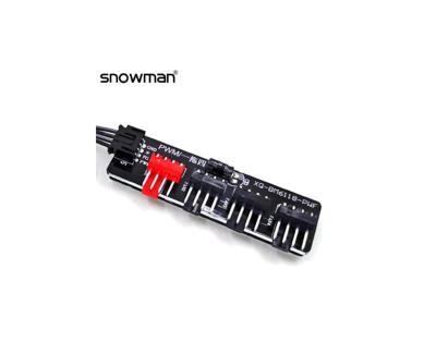 China Motherboard 1 to 10 Fan Hub Pwm Plug PC Cooling Speed Controller Adapter Radiation Radiator Fan Controller Unit JXQ10 for sale