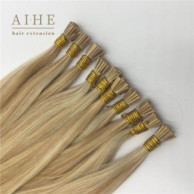 China Factory Price Silky Straight Blonde 100% Russian Remy Virgin Wave I Tip Hair for sale